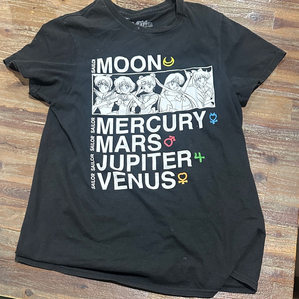 Black Sailor Moon Graphic T-Shirt